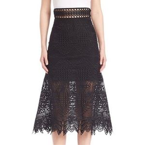 Jonathan Simkhai Bridge Lace Trumpet Skirt